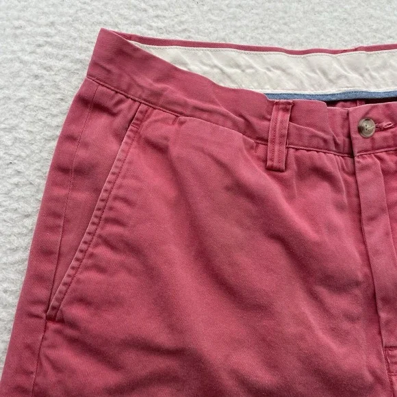 Polo Ralph Lauren Chino Pants Mens 32x31 (Tag 32x32) Red Twill Washed Out Preppy - Picture 3 of 12